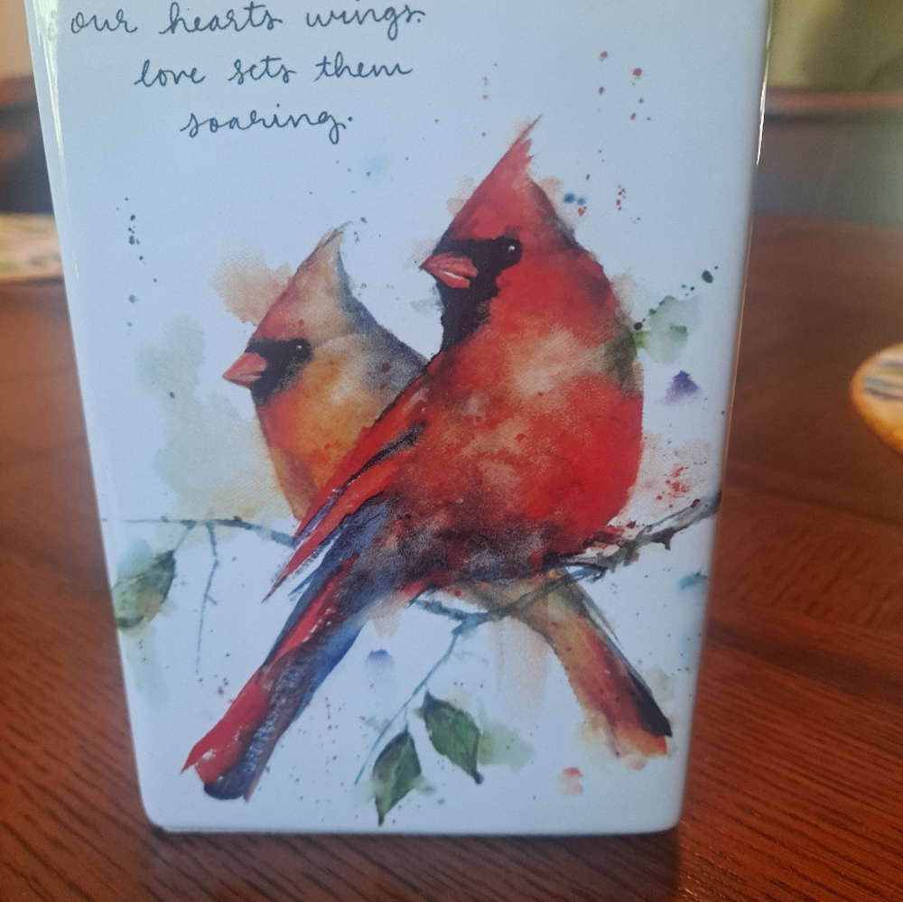Porcelain Cardinal block decor